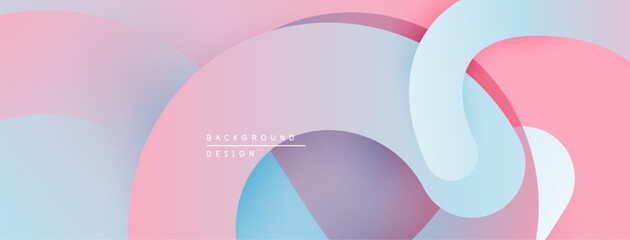 Abstract pastel shapes overlap, creating soft gradients. Minimalist design evokes calm, modern aesthetic. Background text reads background design.