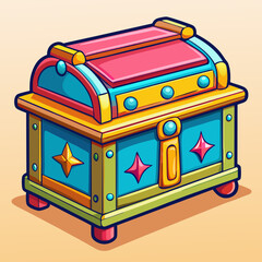 cartoon treasure chest