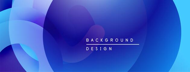 Abstract blue background. Overlapping shapes create dynamic visual effect. Modern design suitable for digital projects.