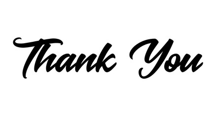 Thank You Typography Greeting Card - Elegant and Appreciative Design.