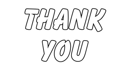 Thank You Typography Greeting Card - Elegant and Appreciative Design. 