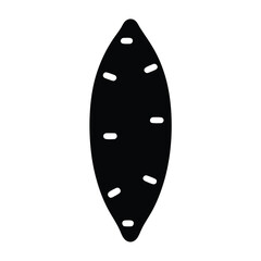 sweet potato vector silhouette icon - perfect for food, farming, or nutrition concepts.
