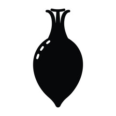 taro root vector silhouette icon - perfect for food, farming, or nutrition concepts.