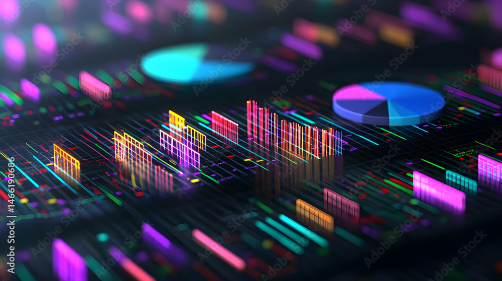 Poster abstract data visualization graphic