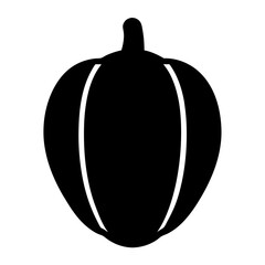 acorn squash vector silhouette icon - perfect for food, farming, or nutrition concepts.