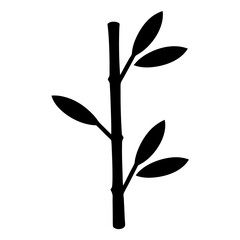 bamboo shoots vector silhouette icon - perfect for food, farming, or nutrition concepts.