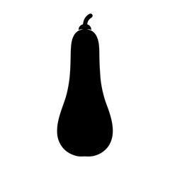 butternut squash vector silhouette icon - perfect for food, farming, or nutrition concepts.
