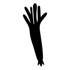 horseradish root vector silhouette icon - perfect for food, farming, or nutrition concepts.