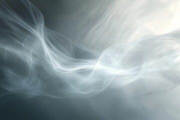 Abstract ethereal flowing shapes in muted tones.
