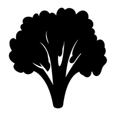 mustard greens vector silhouette icon - perfect for food, farming, or nutrition concepts.