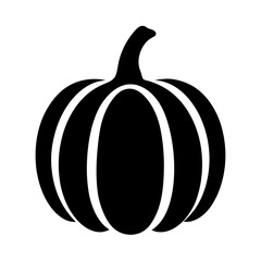 pumpkin vector silhouette icon - perfect for food, farming, or nutrition concepts.