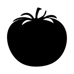 roma tomato vector silhouette icon - perfect for food, farming, or nutrition concepts.