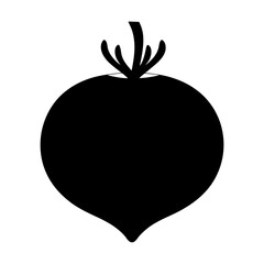 rutabaga vector silhouette icon - perfect for food, farming, or nutrition concepts.