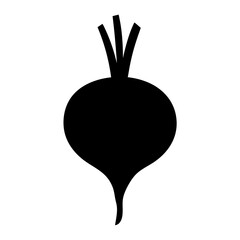 rutabaga vector silhouette icon - perfect for food, farming, or nutrition concepts.
