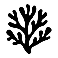 seaweed vector silhouette icon - perfect for food, farming, or nutrition concepts.