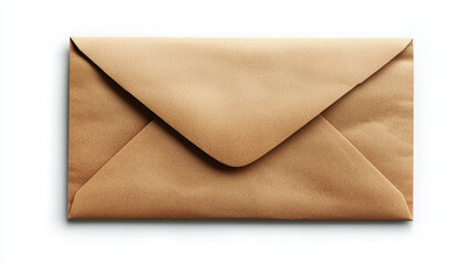 Long blank envelope isolated on a white background with a clipping path. with copy space image. Place for adding text or design