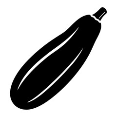 zucchini vector silhouette icon - perfect for food, farming, or nutrition concepts.