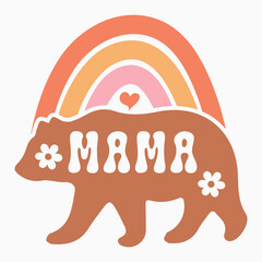 Mama Retro SVG T shirt Design Sublimation