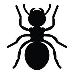 ant vector silhouette icon - , ideal for wildlife, safari, and animal-themed illustrations.