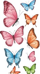 Pastel Flutter: A Watercolor Dance