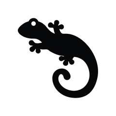 chameleon vector silhouette icon - , ideal for wildlife, safari, and animal-themed illustrations. © Tanjila