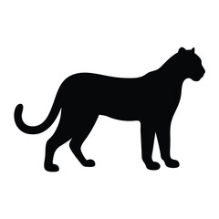 cheetah vector silhouette icon - , ideal for wildlife, safari, and animal-themed illustrations.