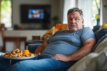 Fototapeta premium Adult obese overweight