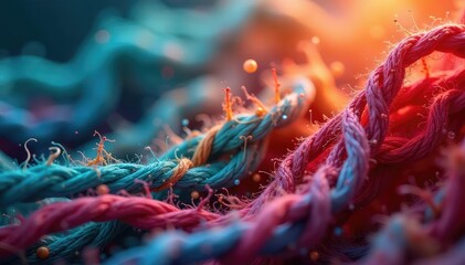 Intricate woven fibers, blurred focus for soft effect, art, luxury