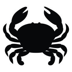 crab vector silhouette icon - , ideal for wildlife, safari, and animal-themed illustrations.