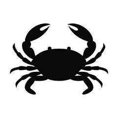 crab vector silhouette icon - , ideal for wildlife, safari, and animal-themed illustrations.