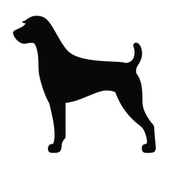 dog vector silhouette icon - , ideal for wildlife, safari, and animal-themed illustrations.