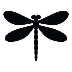 dragonfly vector silhouette icon - , ideal for wildlife, safari, and animal-themed illustrations.