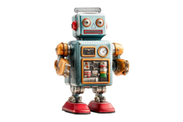 Playful robot action figure photo