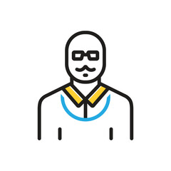 Obraz premium Multi color icon for grandfather