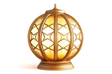 Elegant Golden Lantern with Intricate Design Festive Decoration