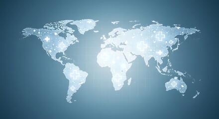 Obraz premium Global Healthcare Network: A World Connected by Medical Innovation