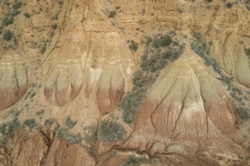 Badlands in the Bardenas Reales. Navarra, Spain