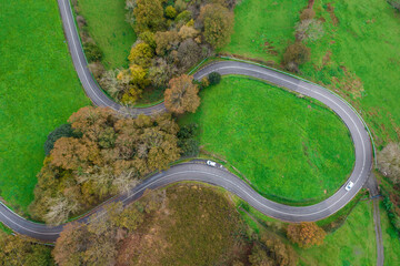 Curves in Veguilla, Cantabria, Spain