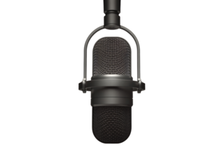 Studio Condenser Microphone Isolated on a transparent background.