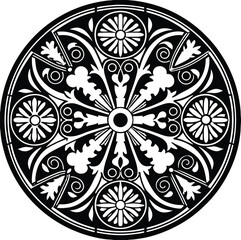 Circular pattern in the form of a mandala. Henna tattoo mandala. Mehndi style. Decorative pattern in oriental style. Coloring book page.