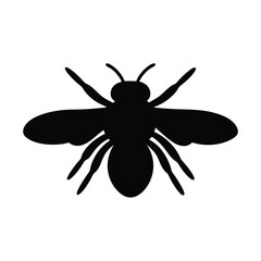 honeybee vector silhouette icon - , ideal for wildlife, safari, and animal-themed illustrations.