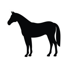 horse vector silhouette icon - , ideal for wildlife, safari, and animal-themed illustrations.