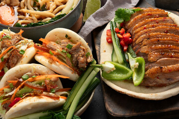 Assorted dishes of traditional Chinese cuisine.