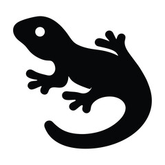 lizard vector silhouette icon - , ideal for wildlife, safari, and animal-themed illustrations.