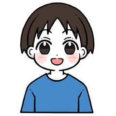 笑う男の子のイラスト
