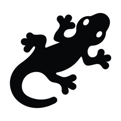 salamander vector silhouette icon - , ideal for wildlife, safari, and animal-themed illustrations.