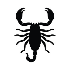 scorpion vector silhouette icon - , ideal for wildlife, safari, and animal-themed illustrations.