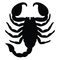 scorpion vector silhouette icon - , ideal for wildlife, safari, and animal-themed illustrations.