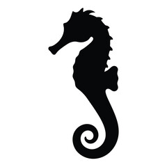 seahorse vector silhouette icon - , ideal for wildlife, safari, and animal-themed illustrations. © Tanjila