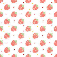 seamless pattern with strawberry